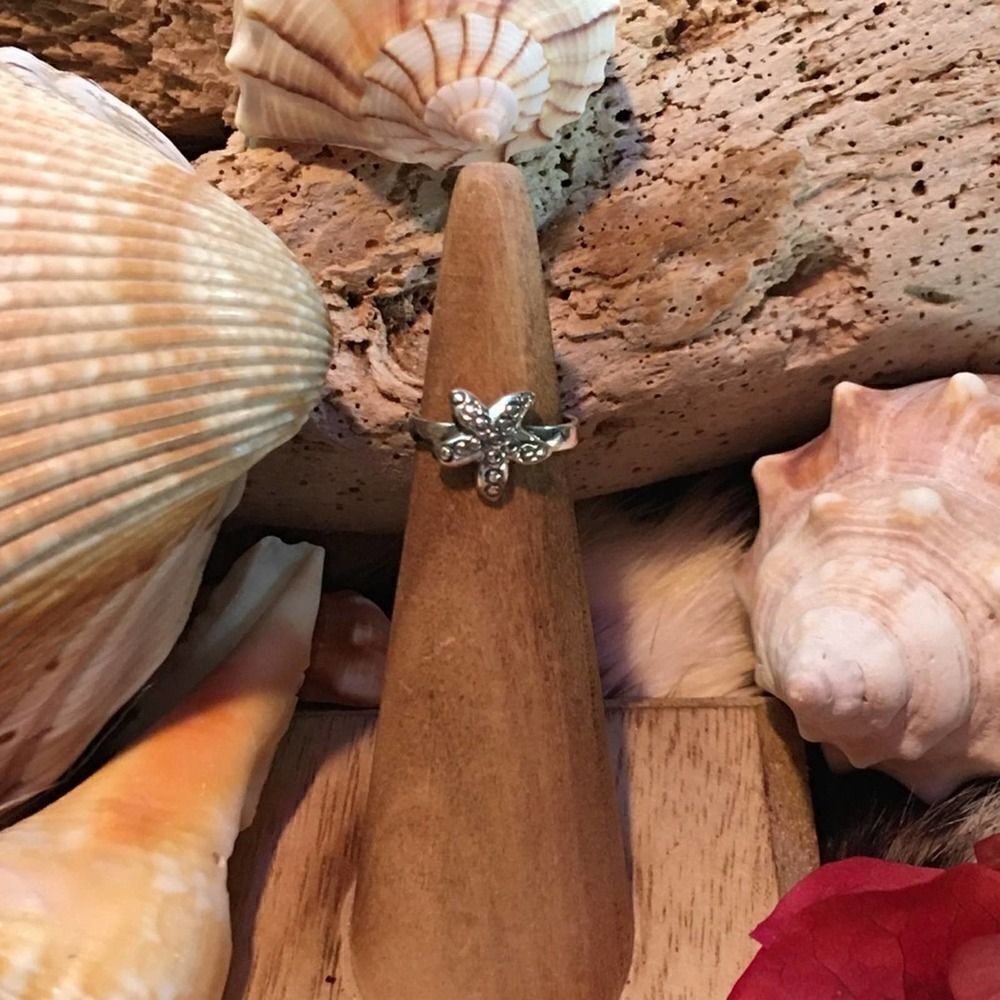 Starfish Sterling Silver Toe Ring Midi Ring - Picture 2 of 6